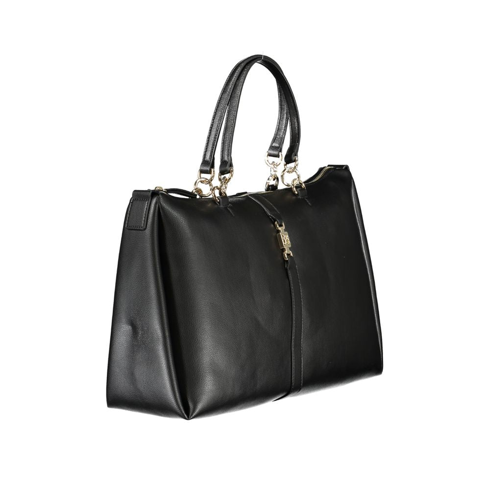 Black Polyester Handbag