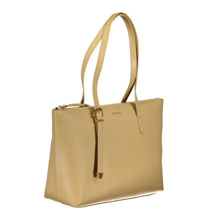 Beige Leather Handbag