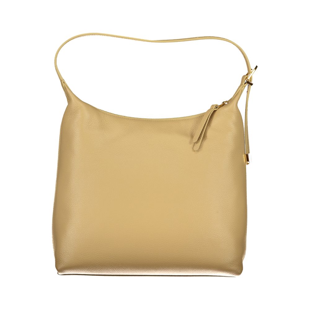 Beige Leather Handbag