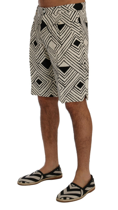 Chic Striped Casual Shorts - Hemp & Linen Blend