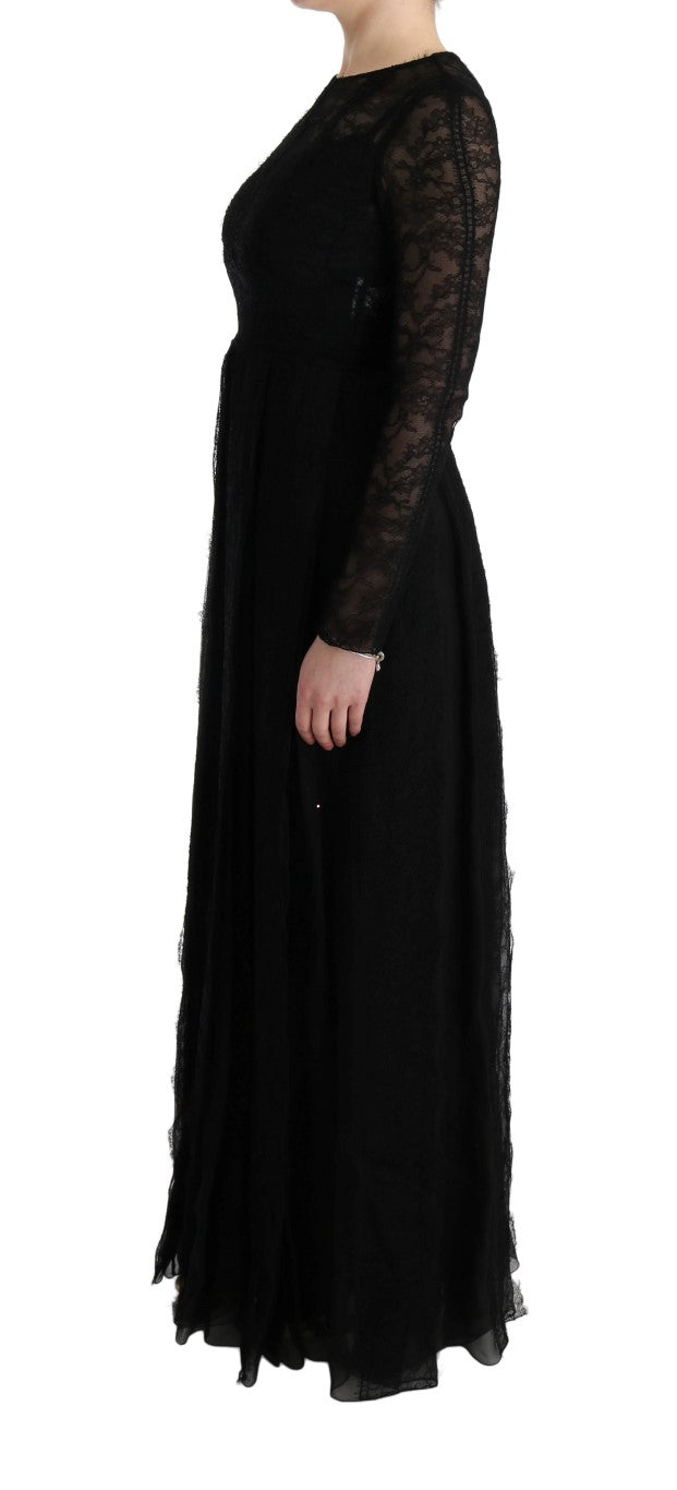 Elegant Black Sheath Long Sleeve Dress