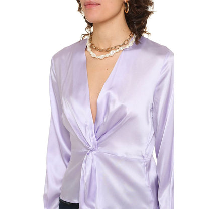 Lilac Silk Elegance Blouse