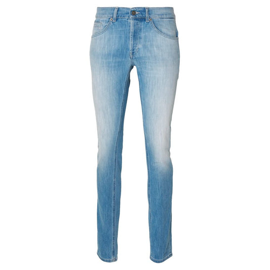 Sleek Light Blue Stretch Denim for Men