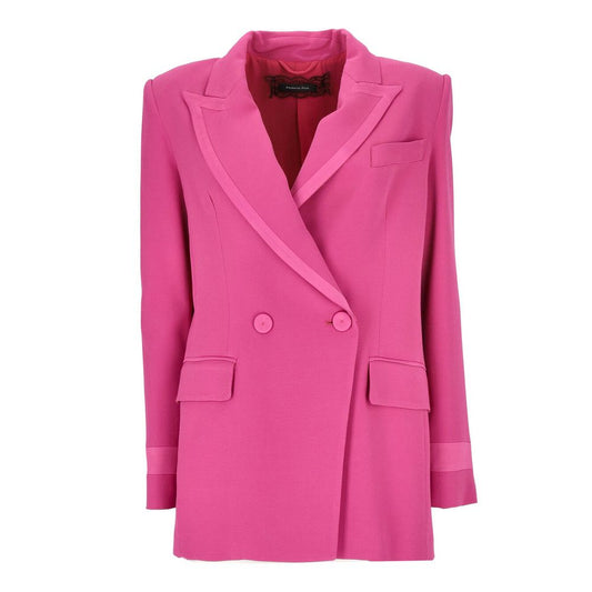 Elegant Fuchsia One-Button Blazer