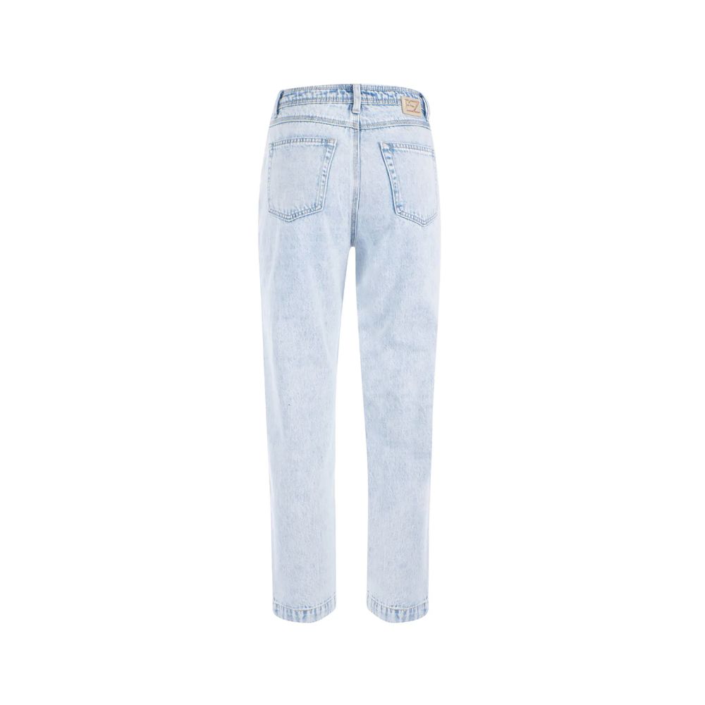 Light Blue Cotton Women Jeans