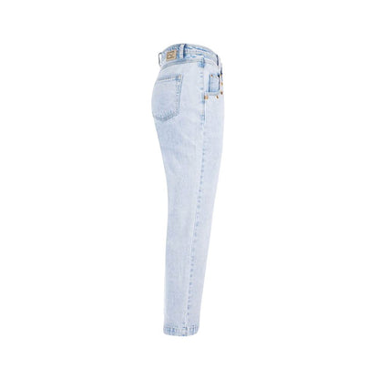 Light Blue Cotton Women Jeans