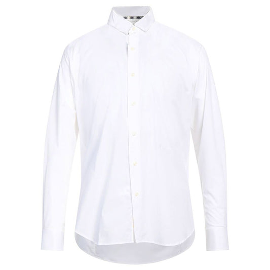 Elegant White Cotton Blend Shirt