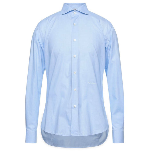 Light Blue Cotton Men Shirt