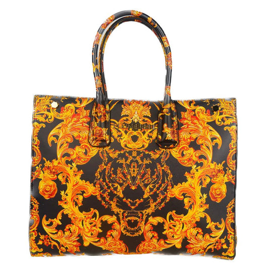 Elegant Black Shopper with Golden Accents