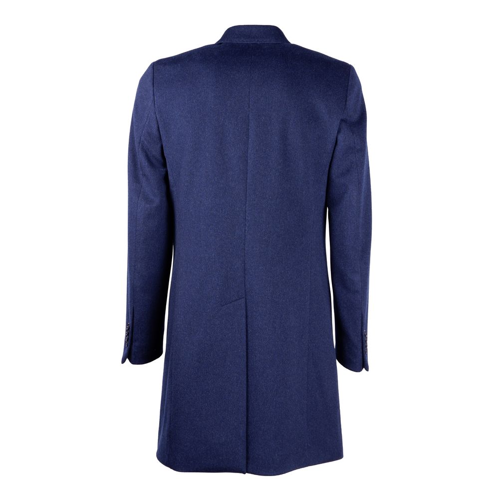 Navy Elegance Wool Coat for Men