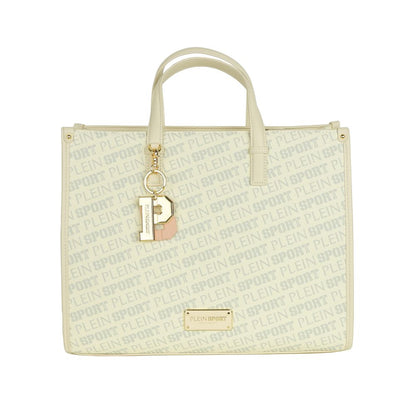 Stunning White Tote Bag with Cross Belt