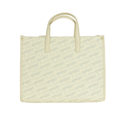 Stunning White Tote Bag with Cross Belt