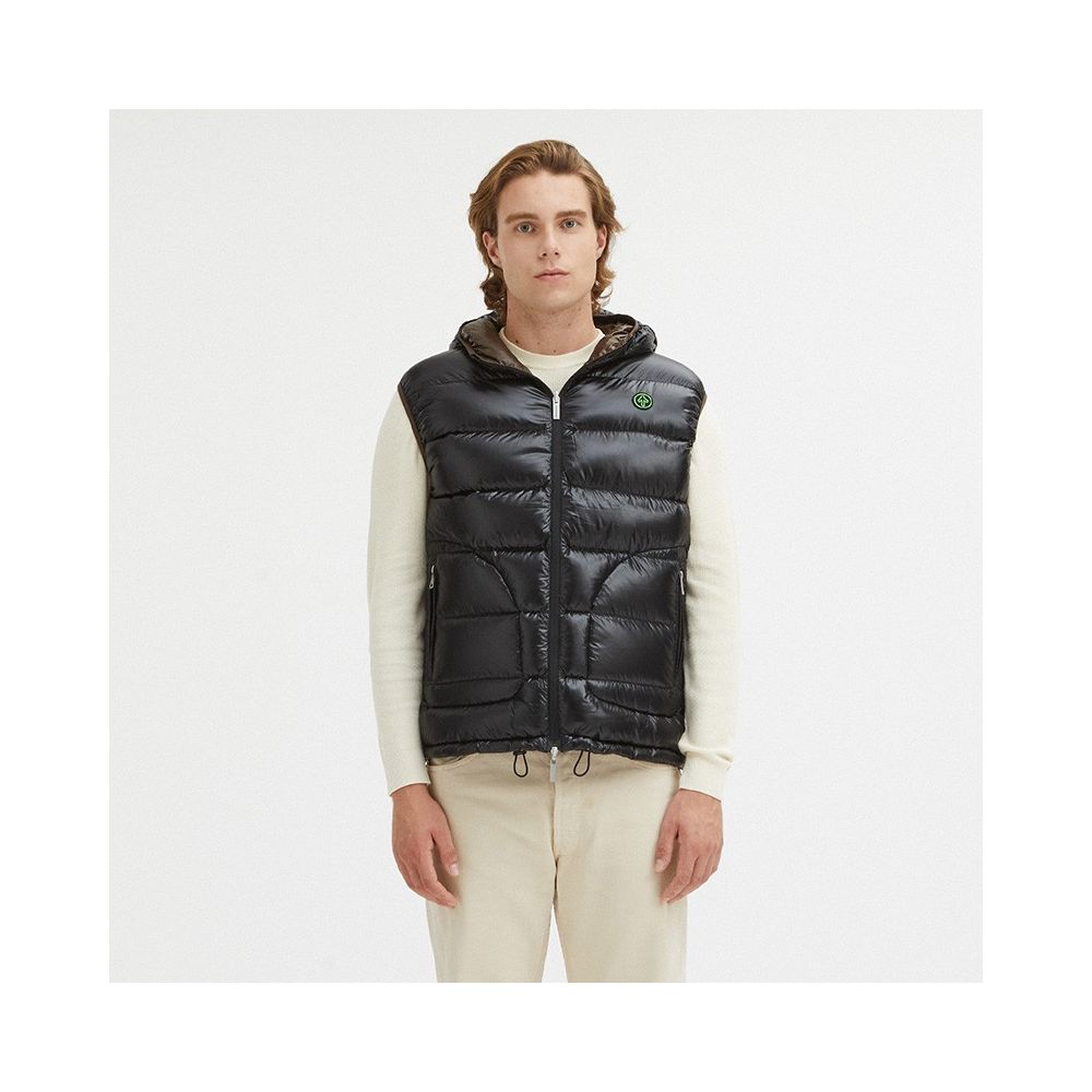 Brown Nylon Men's Reversible Vest