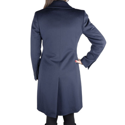 Blue Wool Women Coat