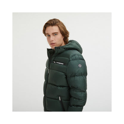 Green Nylon Men Jacket