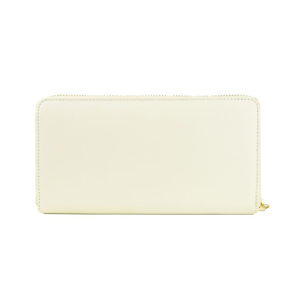 Elegant White Calfskin Leather Wallet