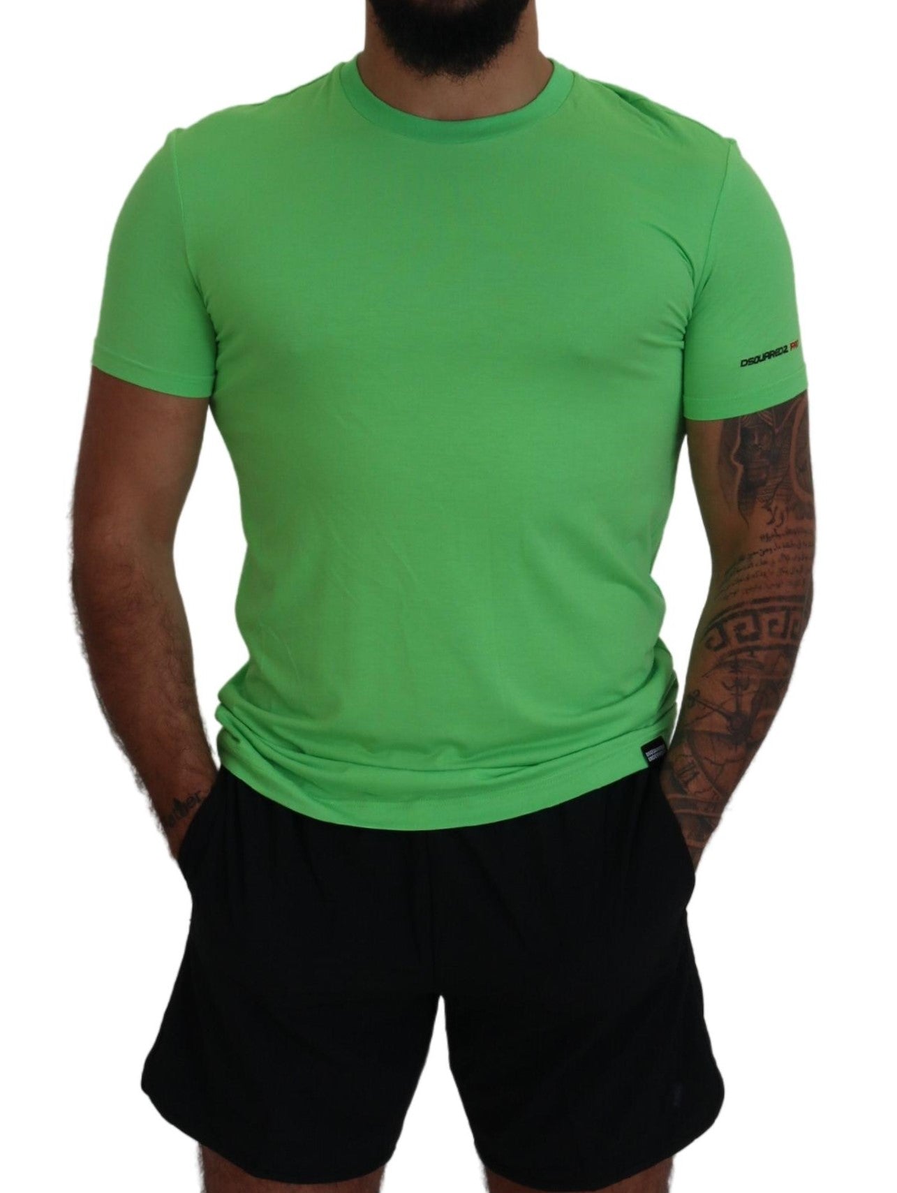 Green Modal Short Sleeves Crewneck T-shirt