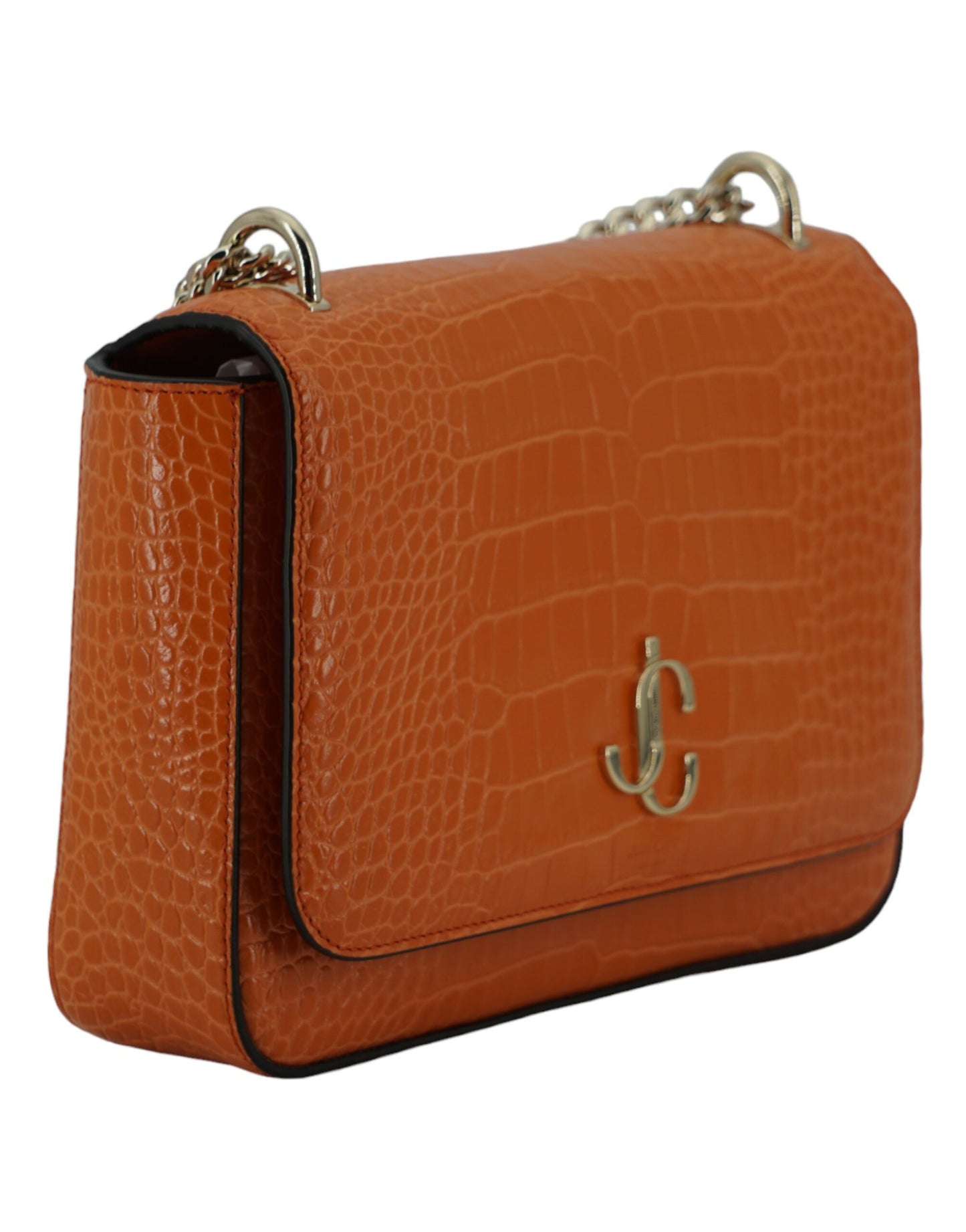 Amber Orange Leather Shoulder Bag