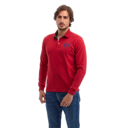 Red Cotton Polo Shirt