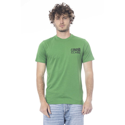 Green Cotton Men T-Shirt