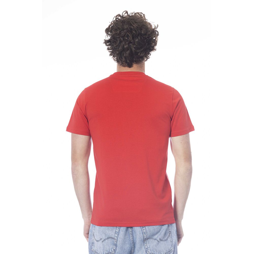 Red Cotton Men T-Shirt