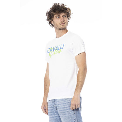 White Cotton Men T-Shirt