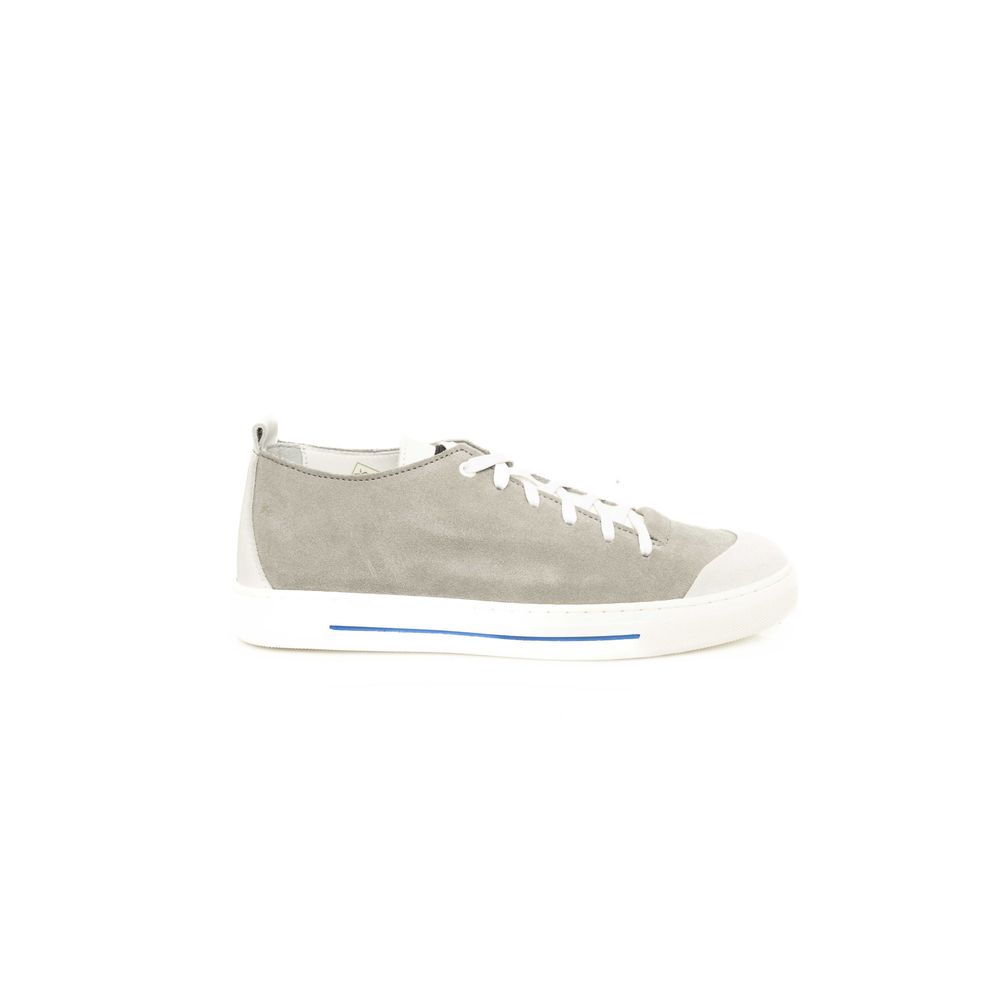 Gray Leather Men Sneaker