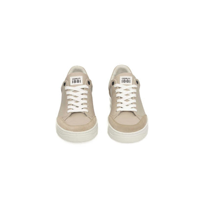 Beige Leather Women Sneaker