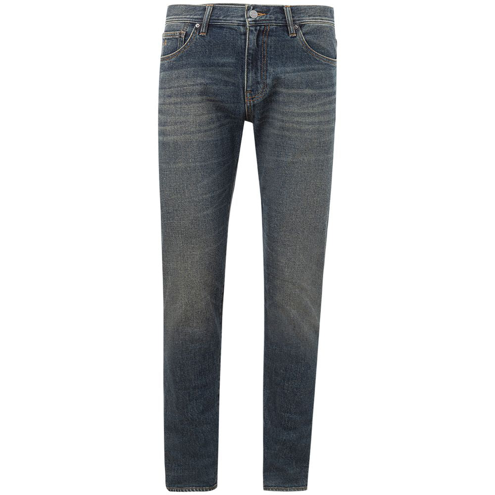 Elevated Blue Cotton Denim