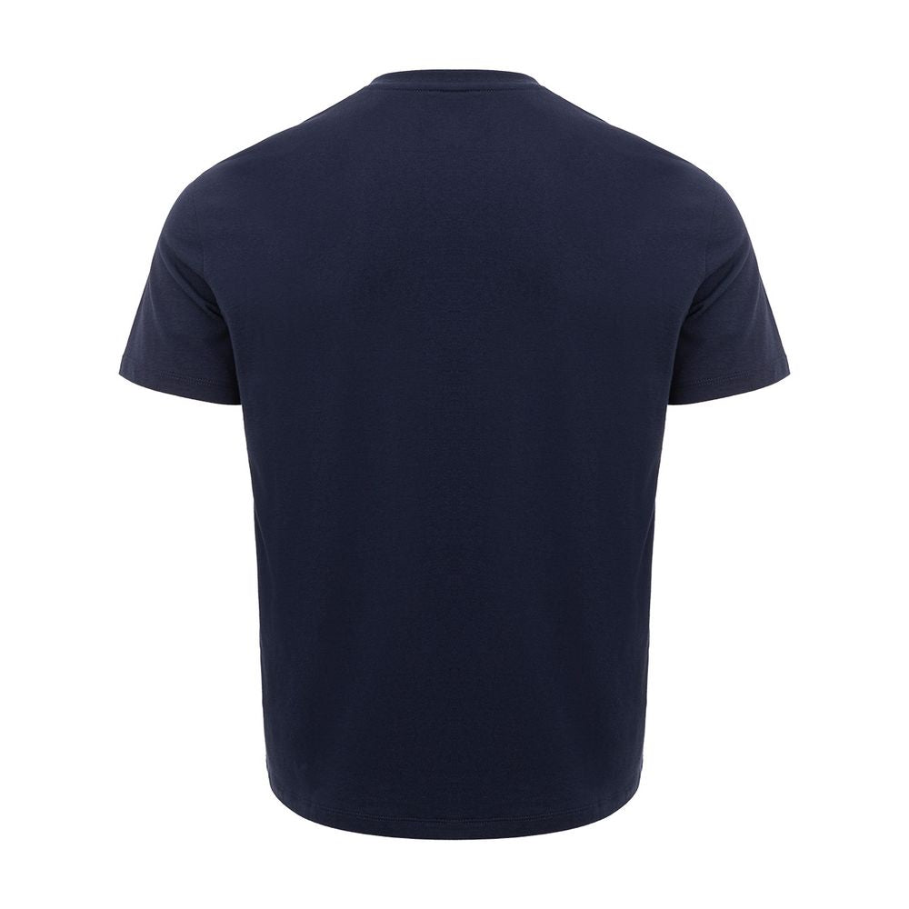 Sleek Blue Cotton Tee for Men