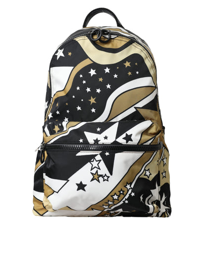 Multicolor Stripes Stars Nylon Backpack Men Bag