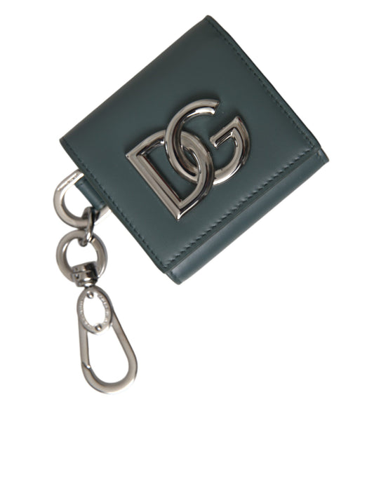 Green Leather DG Logo Keyring Coin Purse Keyring Wallet