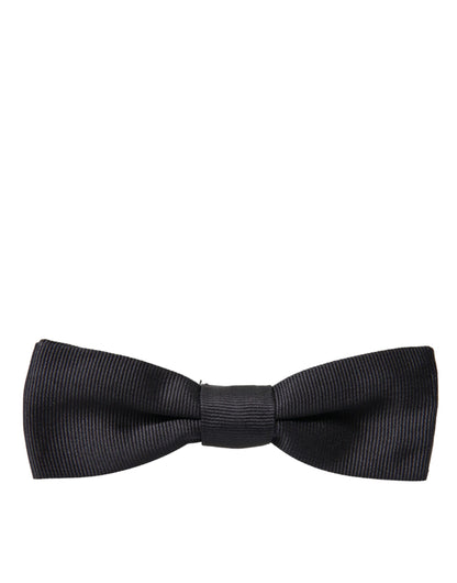 Black Silk Adjustable Neck Men Bow Tie