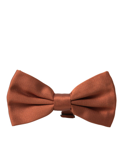 Brown Silk Adjustable Neck Men Bow Tie