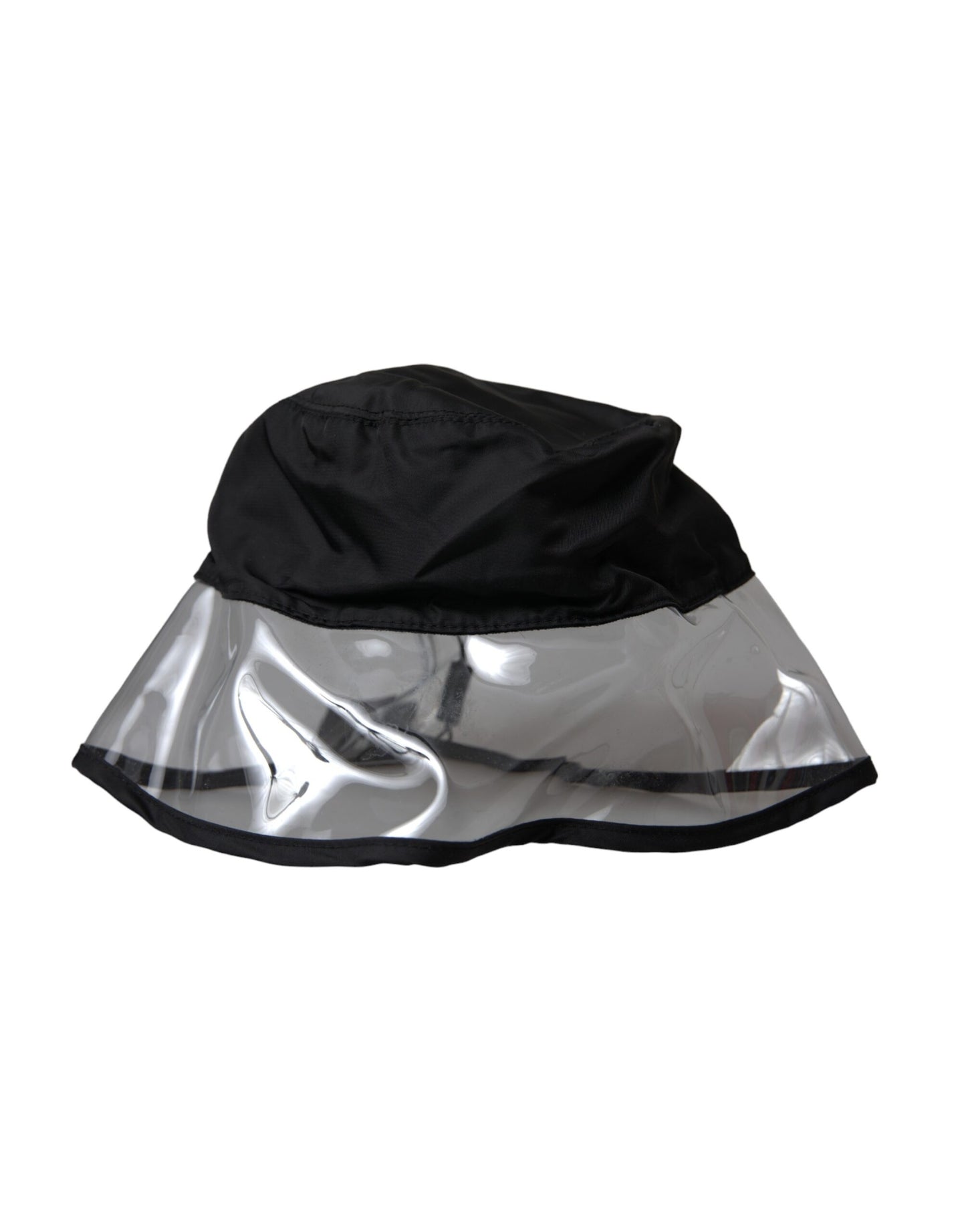 Black Polyester Plastic Bucket Hat Men