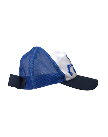 Blue White Black Italia Mesh Baseball Hat