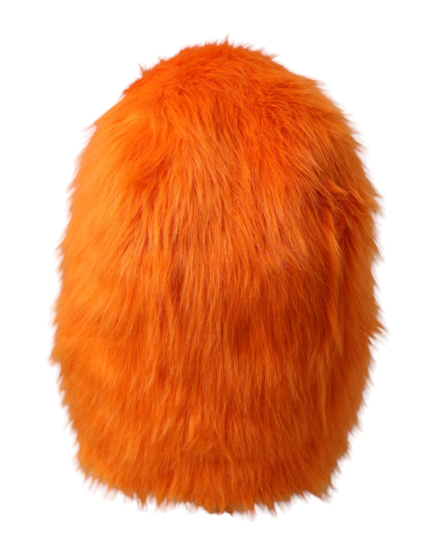 Orange Faux Fur Whole Head Wrap Hat