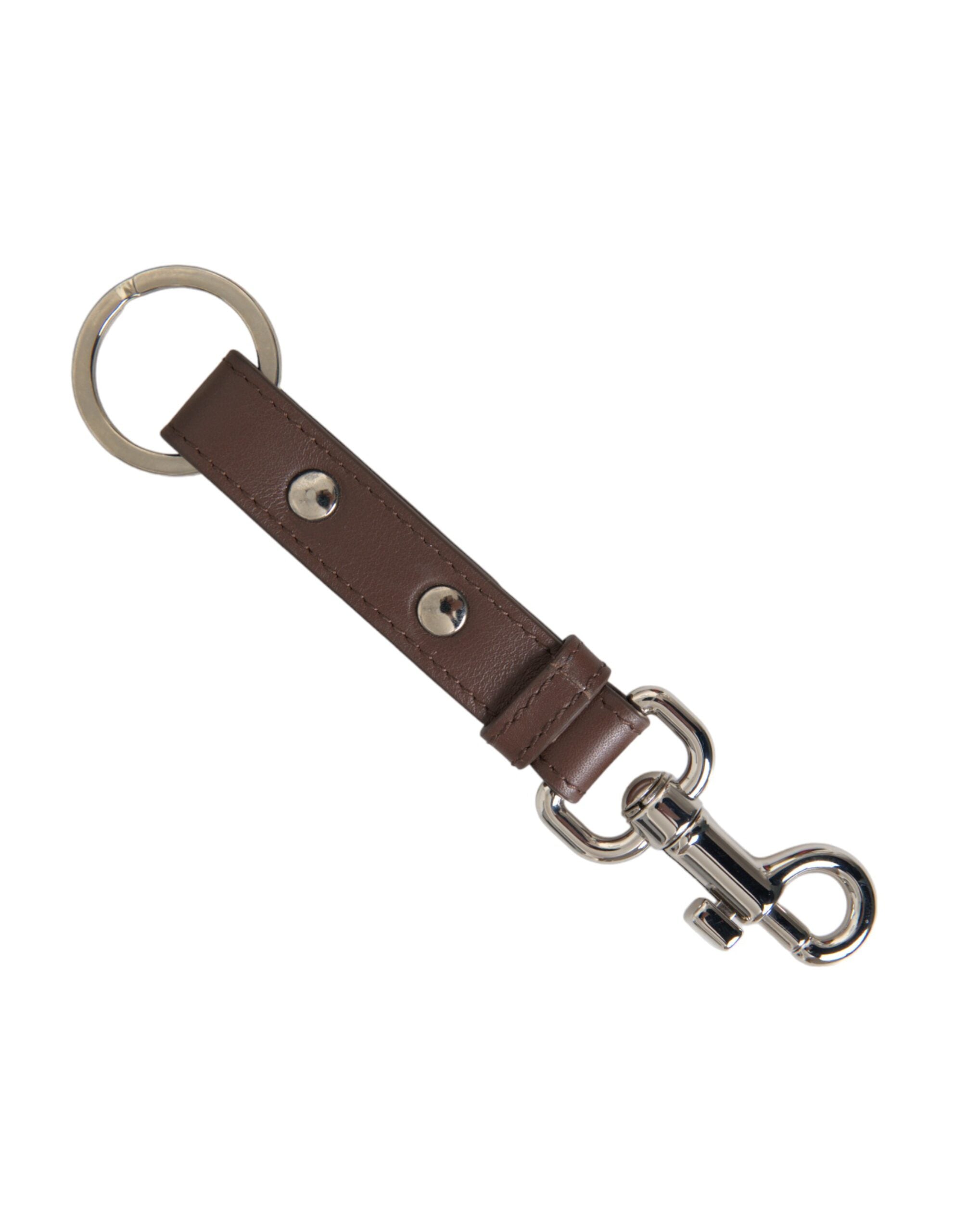 Dolce and Gabbana Leather Clasp Finder high quality Chain Keyring