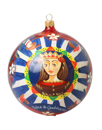 Multicolor Carretto Print Round Ornament Christmas Ball