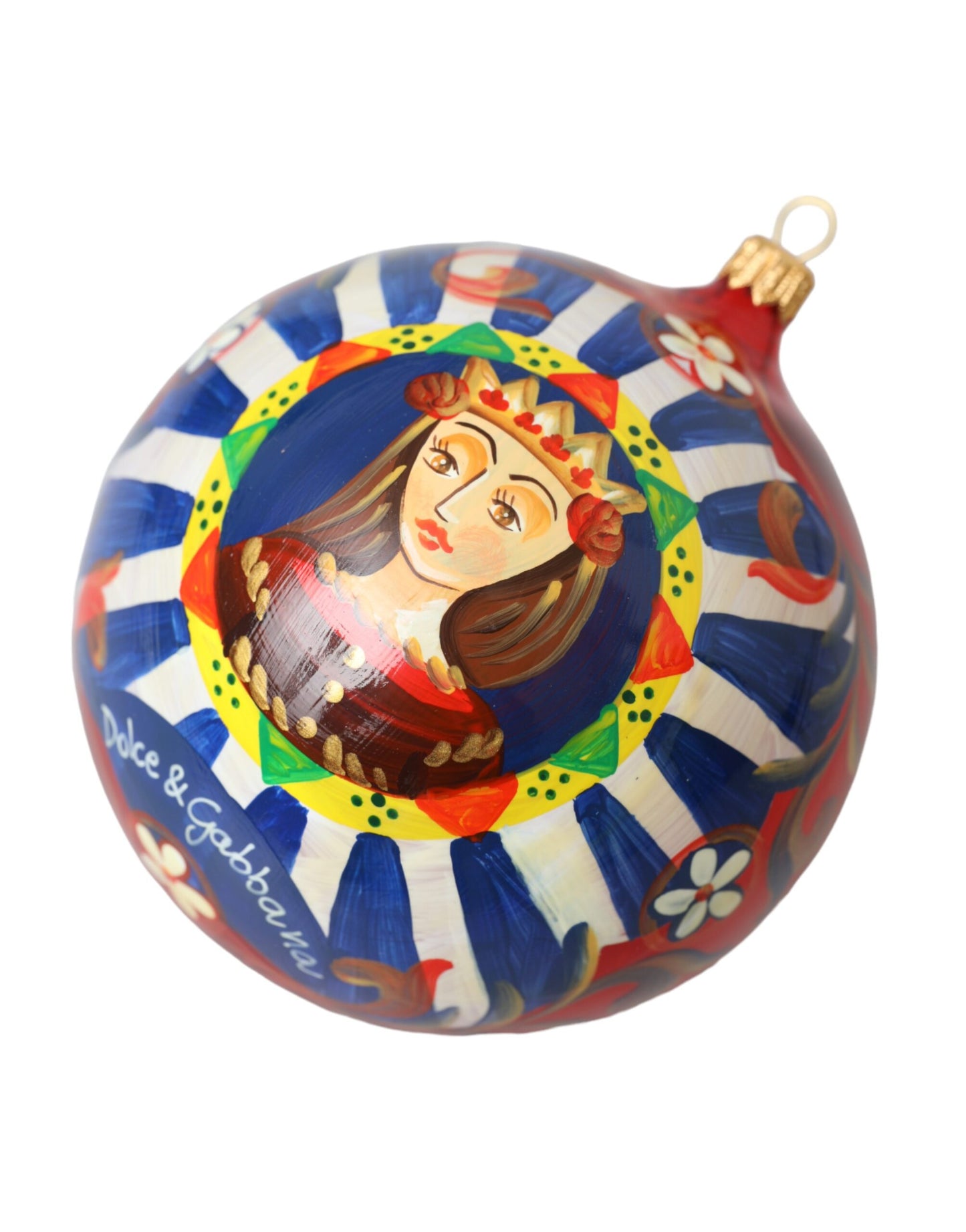 Multicolor Carretto Print Round Ornament Christmas Ball