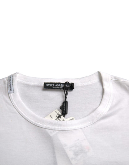 White Logo Embroidery Short Sleeve T-shirt