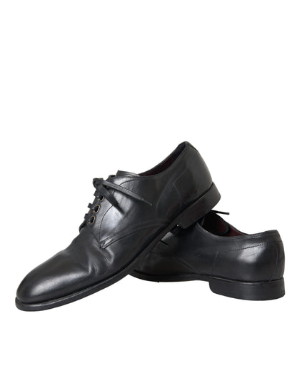 Black Leather Derby Formal Dress Men Shoes