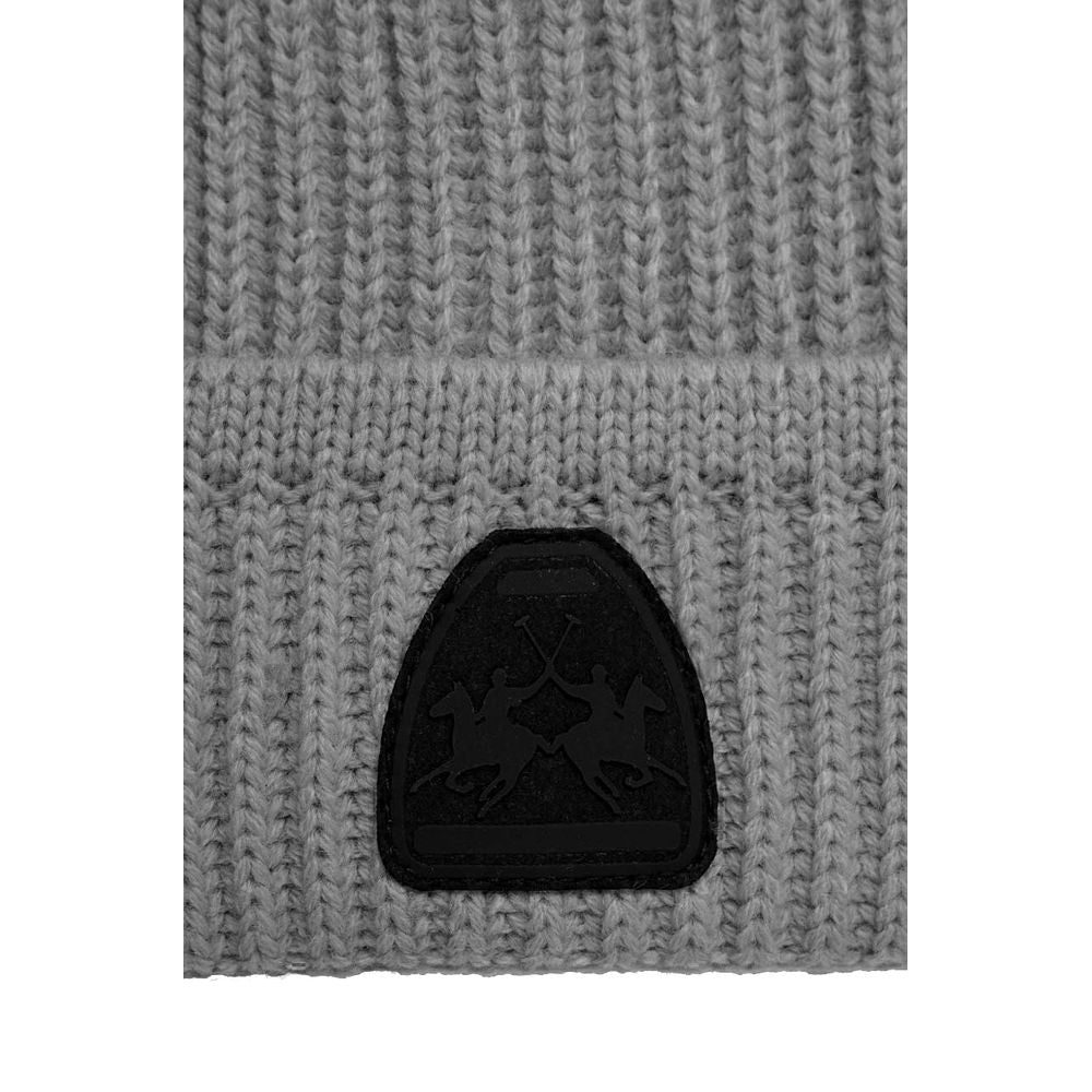 Gray Acrylic Men Beanie