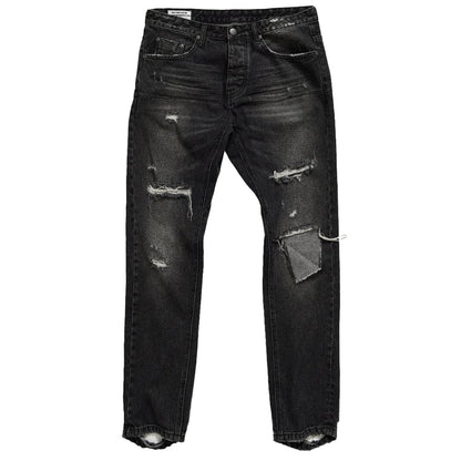 Black Cotton Jeans & Pant