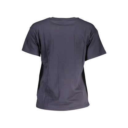 Blue Cotton Women T-Shirt