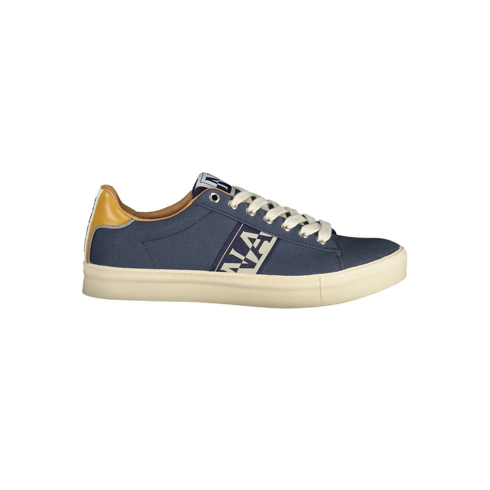 Blue Polyester Men Sneaker