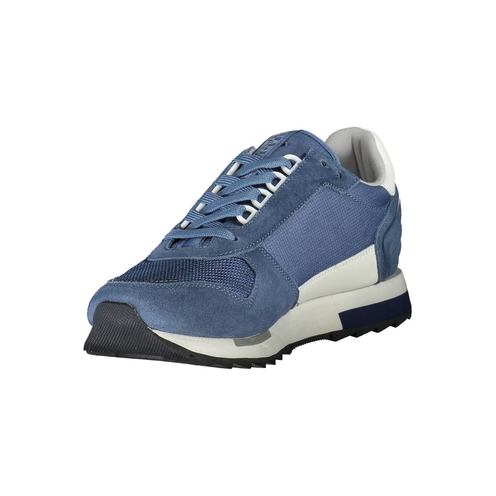 Sleek Blue Lace-Up Sport Sneakers