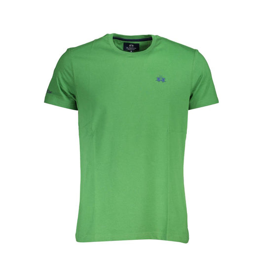 Green Cotton Men T-Shirt