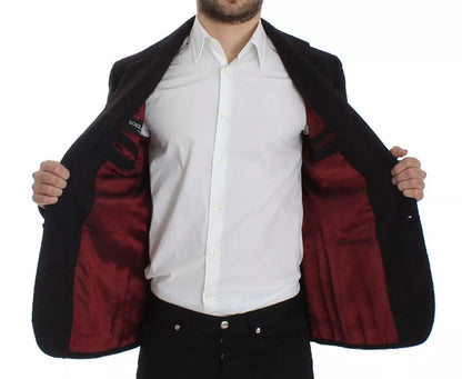 Bordeaux Alpaca Two Button Jacket Blazer