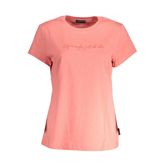 Pink Cotton Women T-Shirt